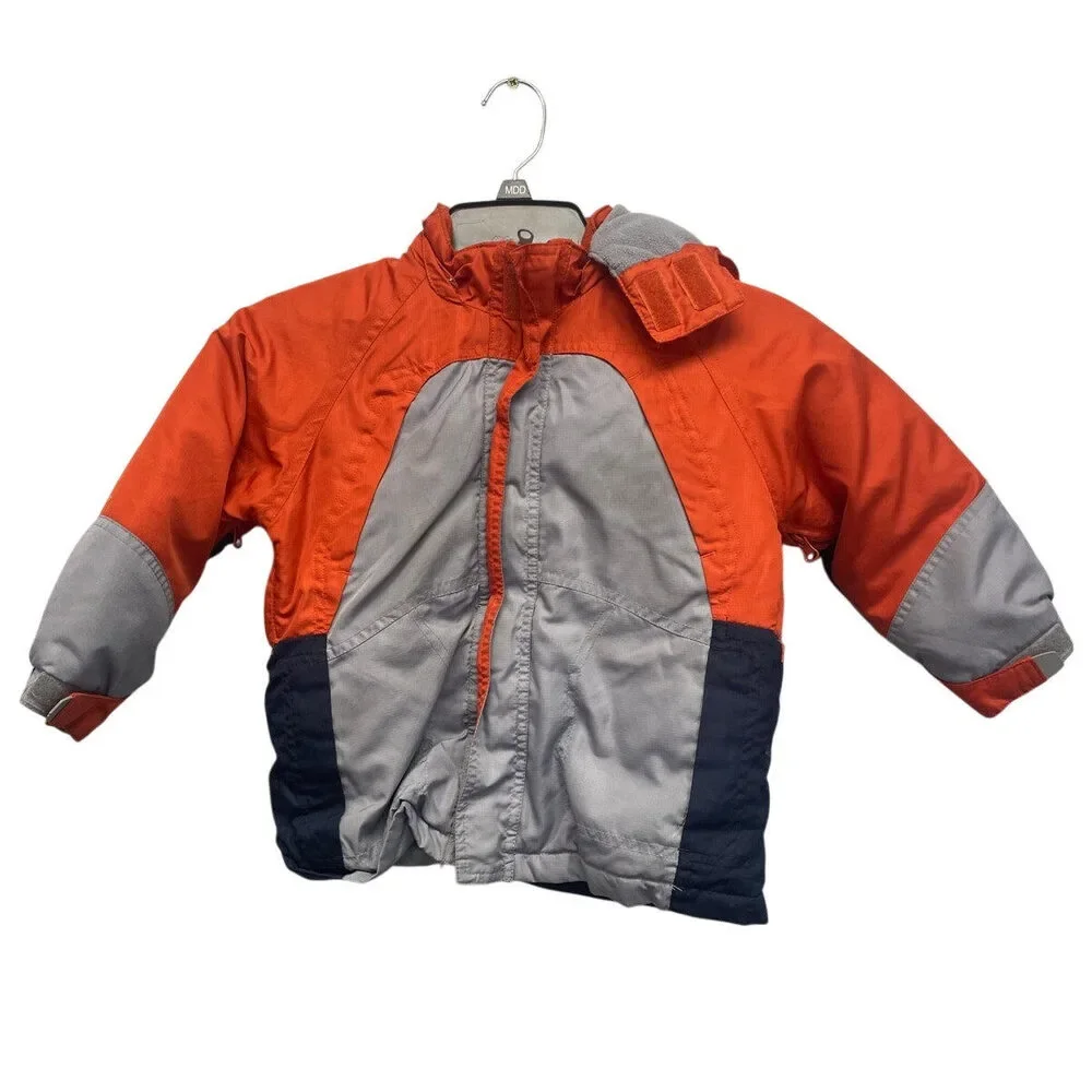 Used Athletic Works Boys 3T Full Zip Hooded Polyester Puffer Jacket